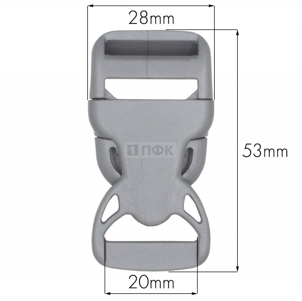 Фастекс НФ-20 (защелка-трезубец) ПА 20мм цв серебро (уп 1000шт) — ПФКР Фастекс НФ-20 (защелка-трезубец) ПА 20мм цв серебро (уп 1000шт)