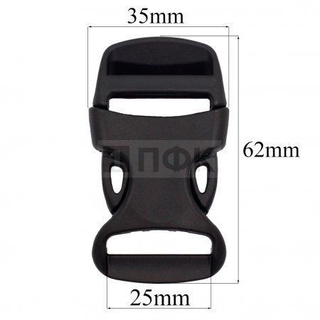 Фастекс Ф-25/6 (защелка-трезубец) ПП 25мм цв черный (уп 1000шт) Фастекс Ф-25/6 (защелка-трезубец) ПП 25мм цв черный (уп 1000шт)