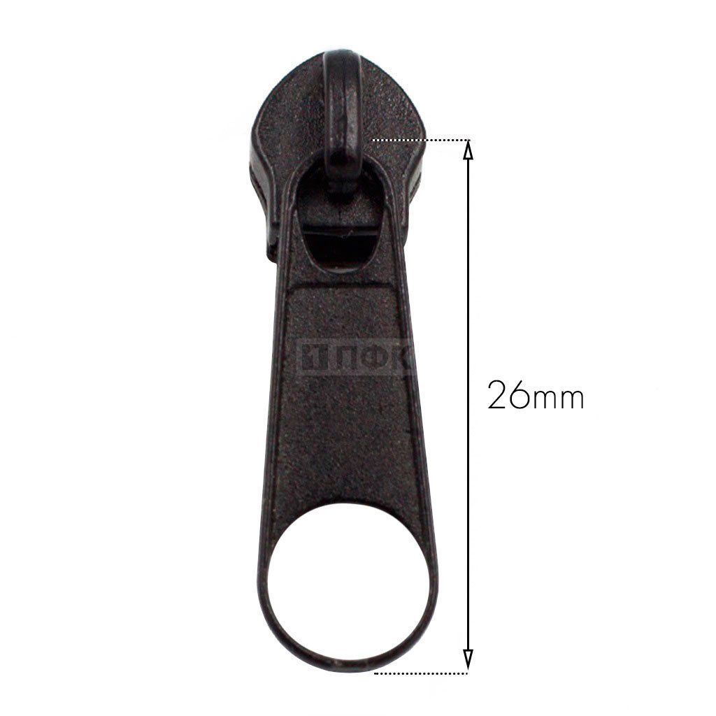 Бегунок для спиральной (витой) молнии тип 5 галант цв 322 черный (уп 2000шт/10000шт)2,3гр УЛУЧШЕННЫЙ