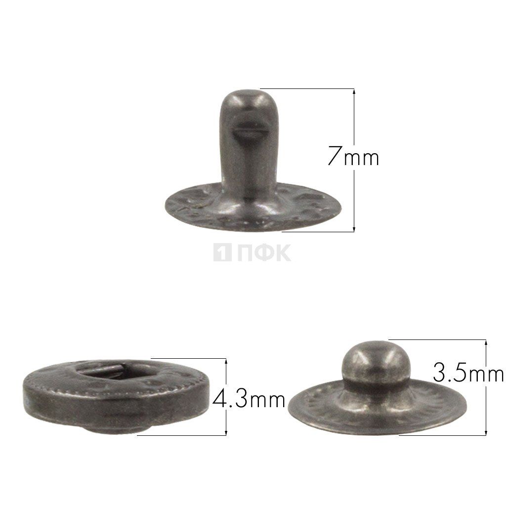 3 Части кнопки для одежды 12,5мм Альфа нерж цв никель тем (уп 1440шт) NEW STAR — ПФКР 3 Части кнопки для одежды 12,5мм Альфа нерж цв никель тем (уп 1440шт) NEW STAR