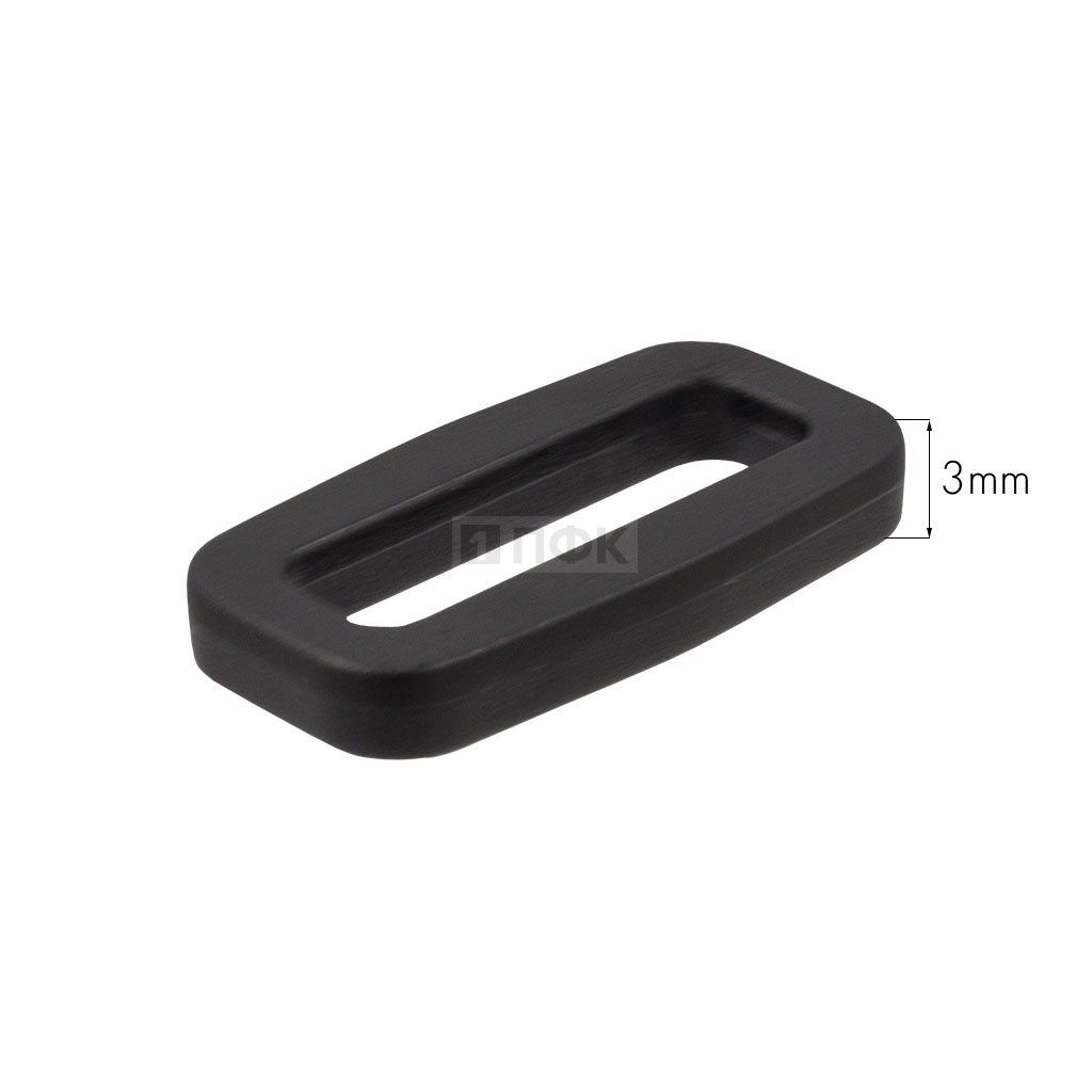 Пряжка-рамка пластик 20мм арт.А8-075 РОМ цв черный (уп 500шт/5000шт)