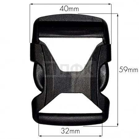 Фастекс (защелка-трезубец) ПА 32мм "ХОНДА" цв черный (уп 100шт)